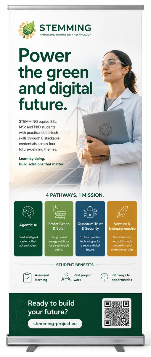 STEMMING promotional banner focused on the four pathways.